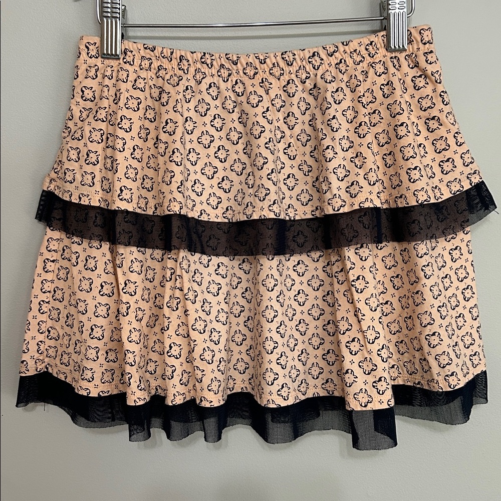 Garnet Hill Kids Girls Tiered Skirt Skort Large